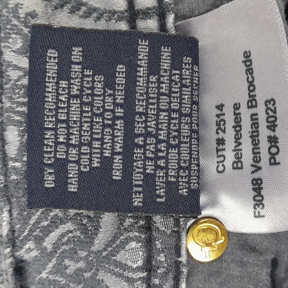 Fidelity Embroidered Pants Size 25 Purple #35 - Picture 6 of 9